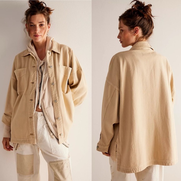 Free People We The Free Madison City Denim Jacket Oversized - Picture 8 of 8